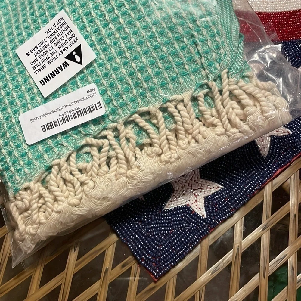Brand New 100% Cotton Turkish Waffle Beach Towel Oversized Quick Dry Lightweight